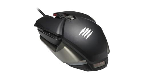 Mad Catz B.A.T. 6+ Gaming-Maus - 16000DPI - 10 programmierbare Tasten - Patentierter Dakota-Schalter - Verstellbarer Griff - Mit austauschbaren Handballenauflagen & 3 austauschbaren Seitenschürzen von MAD CATZ