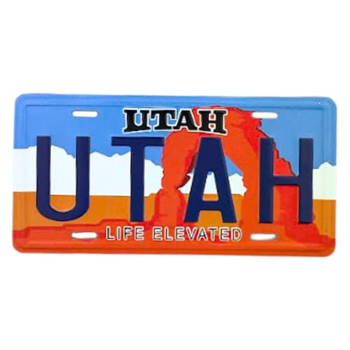 Kleiner Utah-Kennzeichenmagnet, einzigartiges Sammlerstück, Dekoration für Kühlschrank, Whiteboards und mehr, 8,9 x 4,4 cm Kleiner Utah-Kennzeichenmagnet, einzigartiges Sammlerstück, Dekoration für Kühlschrank, Whiteboards und mehr, 8,9 x 4,4 cm von Mad Mags