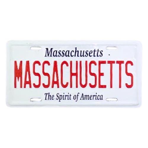 Mad Mags Massachusetts Kühlschrankmagnet mit Nummernschild, Souvenir-Zubehör, 8,9 x 4,4 cm, MA1224 von Mad Mags