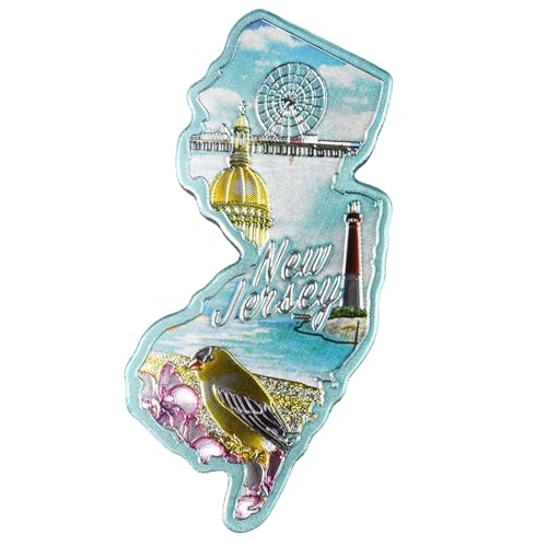 New Jersey Magnet, Sammlerstück, Souvenir, Andenken, 4,4 x 7,9 cm New Jersey Magnet, Sammlerstück, Souvenir, Andenken, 4,4 x 7,9 cm von Mad Mags