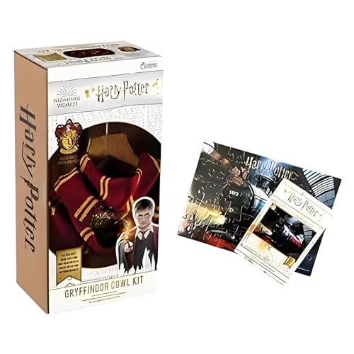 HARRY POTTER -Loop Schal Strickset + Hogwarts Express Puzzle (50 teilig) von Mad Monkey