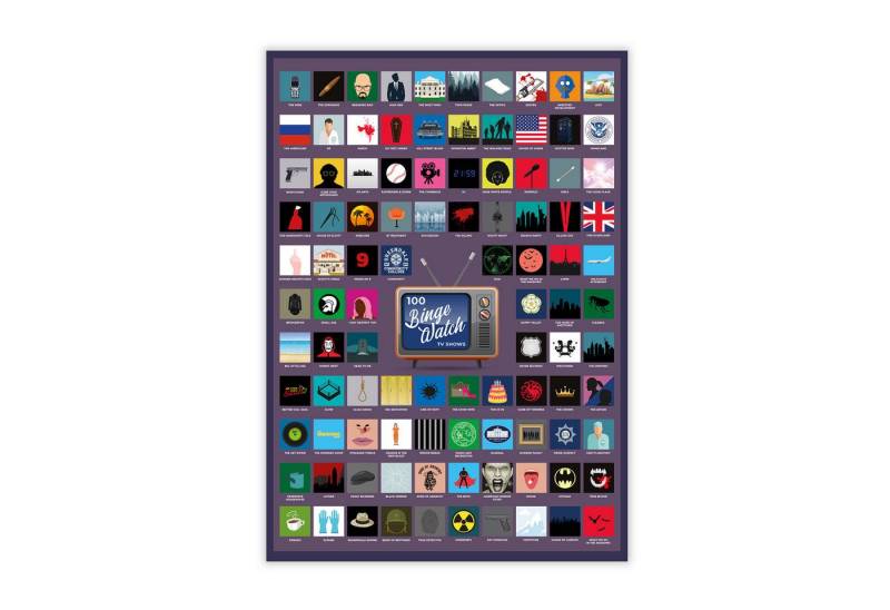 Mad Monkey Poster Mad Monkey Top 100 Serien Scratch Poster – Geschenk für Serienjunkies von Mad Monkey