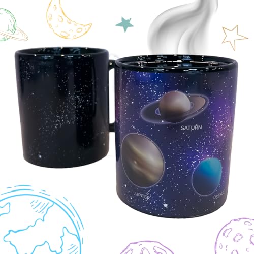 Tasse Physik, Astronaut Tasse, Weltall Kaffeetasse mit Farbwechsel, Astronomie Geschenk, 330 ml von Mad Monkey