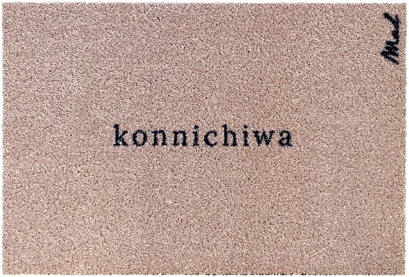 Fußmatte Aya, Mad about Mats, Rechteckig, Türvorleger, Schmutzfangteppich, Outdoor & Indoor, mit Spruch konnichiwa", japanisch, Japan, rutschfest, waschbar, pflegeleicht, Beige, 50 x 75 cm" von Mad about Mats