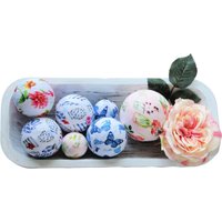 Chinoiserie Florale Stoffkugeln, Sommer Home Decor Akzente von MadAboutPlaid