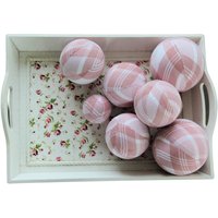 Rustikale Füllknäufe Zum Valentinstag, Rosa Karo, Füllwaschschüsseln, Valentinstagsdekoration von MadAboutPlaid