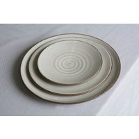 3 Stück Keramik Weiß Geschirr Set von MadAboutPottery