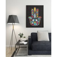 Hamsa Hand Poster | Evil Eye Print A2, A3, A4 von MadArtStopLDN