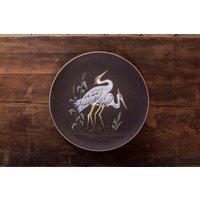 West German Pottery Keramik Wandplatte, Keto Von Rusha 1950Er Jahre, Handbemalt von MadMoonVintage