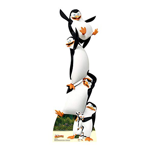 STAR CUTOUTS SC969 Pappaufsteller Pinguine – Tier-Party-Dekorationen & Madagaskar-Geburtstagszubehör, Pappe, Madagascar Penguins von STAR CUTOUTS