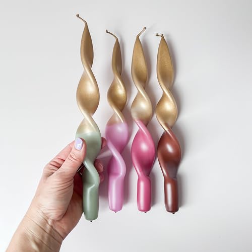 MADAM ERLE - 4er-Set dip dye Kerzen | CURLY EEVEN | handgemachte Weihnachtsedition | wunderschön auf dem Adventskranz | MADAM ERLE - 4er-Set dip dye Kerzen | CURLY EEVEN | handgemachte Weihnachtsedition | wunderschön auf dem Adventskranz | von Madam ERLE
