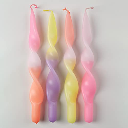MADAM ERLE - 4er-Set dip dye Kerzen | CURLY NOLA | handgemachte | Limited Edition | tolles Geschenk von Madam ERLE