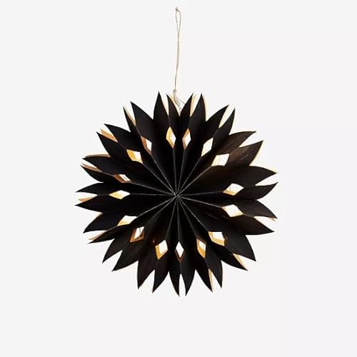 Madam Stoltz Papierstern mit Licht, 30 cm, Schwarz Madam Stoltz Papierstern mit Licht, 30 cm, Schwarz von Madam Stoltz