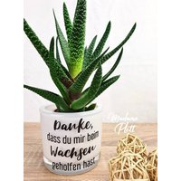 Aufkleber Blumentopf - Abschiedsgeschenk Erzieher/Hebamme/Kita Danke Nur von MadamePlott