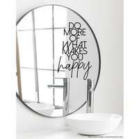 Spruch Aufkleber Für Spiegel Wand Badezimmer "Happy" 31 - Verschiedene Größen Und Farben von MadamePlott