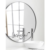 Spruch Aufkleber Für Spiegel Wand Badezimmer "Lächeln" 76 - Verschiedene Größen Und Farben von MadamePlott