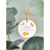 Dankeschön Lehrergeschenk - Danke Nanny Atsem Blumiges Tonmedaillon von MadameVadrouille