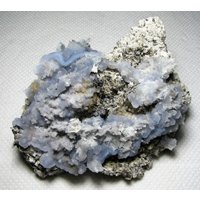 Atemberaubender Chalcedon Mit Tiefer Farbe Auf Johannesit Matrix, Bulgarien, Natürlicher Kristall, Heilkristall, N2869 von Madanminerals