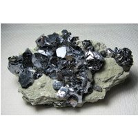 Beeindruckende Seltene Kristalle Galena Auf Matrix, Madan, Bulgarien, Top Zustand, Shiny Galena, N2880 von Madanminerals