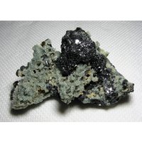 Großer Sphalerit Auf Grünquarz Mit Chlorit Inklusive, Bulgarien, Kristall, Geschenk, N1868 von Madanminerals