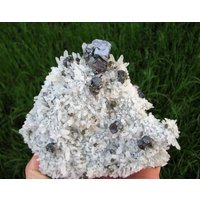 Toller Sphalerit /Cleophane/ Mit Galena Auf Quarz, Madan, Bulgarien, Mineral, Naturkristall, Top Zustand, Cluster, Heilkristall, N1703 von Madanminerals