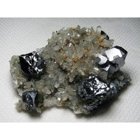 Unglaublicher Sphalerit /Cleophan/ Mit Galena Und Mikrokristallen Siderit Auf Quarz, Madan, Bulgarien, Natürlicher Kristall, Top Zustand, N2126 von Madanminerals