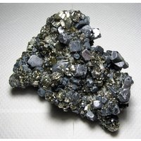 Wunderschöne Galena Mit Pyrit, Madan, Bulgarien, Natürlicher Kristall, Top Zustand, N2905 von Madanminerals