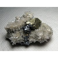 Wundervoller Quarz Mit Chalcopyrit Und Galena Aus Der Berühmten 9. September Mine, Bulgarien, Natur Kristall, N1902 von Madanminerals