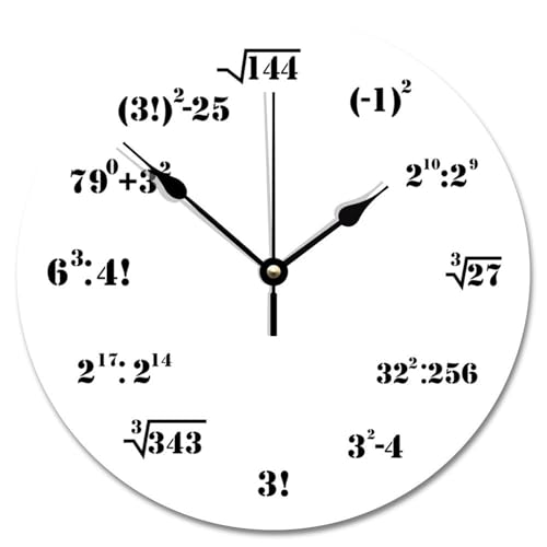 Madcolitote Calculus Mathematik-Wanduhr mit Holzmaserung, lustige Mathematik-Wanduhren, batteriebetrieben, 30,5 cm, Retro, Urlaub, Stranddekoration, für Wohnzimmer, Schlafzimmer, Büro, Küche Madcolitote Calculus Mathematik-Wanduhr mit Holzmaserung, lustige Mathematik-Wanduhren, batteriebetrieben, 30,5 cm, Retro, Urlaub, Stranddekoration, für Wohnzimmer, Schlafzimmer, Büro, Küche von Madcolitote