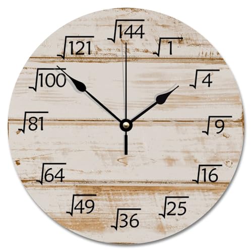 Madcolitote Mathematische Gleichungen Wanduhr Lustige Mathematik Holzmaserung Stil Wanduhren Batteriebetrieben 25,4 cm Leise Bauernhaus Home Decor Wanddekoration für Küche Wohnzimmer Schlafzimmer Büro Madcolitote Mathematische Gleichungen Wanduhr Lustige Mathematik Holzmaserung Stil Wanduhren Batteriebetrieben 25,4 cm Leise Bauernhaus Home Decor Wanddekoration für Küche Wohnzimmer Schlafzimmer Büro von Madcolitote