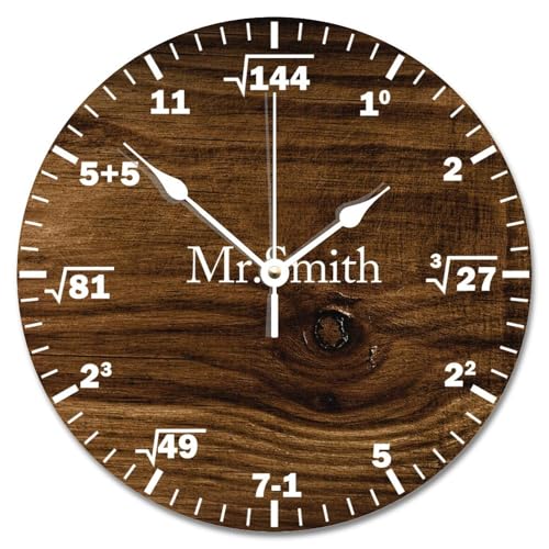 Madcolitote Rustikale Wanduhr, Holzmaserung, groß, batteriebetrieben, 30,5 cm, Mathematik-Gleichungen und Notationen, Wanduhr, Seehaus, Heimdekoration für Küche, Wohnzimmer, Schlafzimmer Madcolitote Rustikale Wanduhr, Holzmaserung, groß, batteriebetrieben, 30,5 cm, Mathematik-Gleichungen und Notationen, Wanduhr, Seehaus, Heimdekoration für Küche, Wohnzimmer, Schlafzimmer von Madcolitote