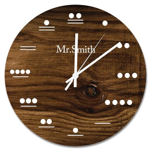 Madcolitote Rustikale Wanduhr mit Holzmaserung, groß, batteriebetrieben, 38,1 cm, Maya-Zahlen, Uhr, leicht zu lesen, Sommer, Strand, Heimdekoration, für Schlafzimmer, Wohnzimmer, Küche, Schule Madcolitote Rustikale Wanduhr mit Holzmaserung, groß, batteriebetrieben, 38,1 cm, Maya-Zahlen, Uhr, leicht zu lesen, Sommer, Strand, Heimdekoration, für Schlafzimmer, Wohnzimmer, Küche, Schule von Madcolitote