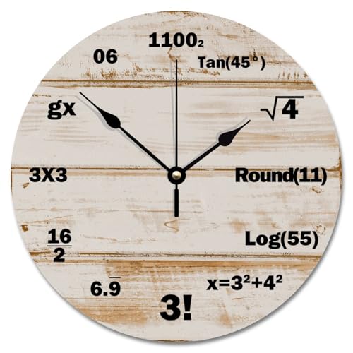 Madcolitote Vintage Landhausstil Holzmaserung Riss Lustige Mathematik Holz Wanduhr Taschenrechner Mathematik 25,4 cm Große Wanduhren Batteriebetrieben Ruhestand Dekor für Schlafzimmer Wohnzimmer Büro Madcolitote Vintage Landhausstil Holzmaserung Riss Lustige Mathematik Holz Wanduhr Taschenrechner Mathematik 25,4 cm Große Wanduhren Batteriebetrieben Ruhestand Dekor für Schlafzimmer Wohnzimmer Büro von Madcolitote