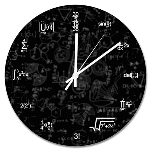 Madcolitote Wanduhr, Shabby-Chic-Stil, Holzmaserung, gerissene, mathematische Wanduhren, batteriebetrieben, Taschenrechner, Mathematik, Ruhestand, Dekoration für Wohnzimmer, Schlafzimmer, Büro, Küche Madcolitote Wanduhr, Shabby-Chic-Stil, Holzmaserung, gerissene, mathematische Wanduhren, batteriebetrieben, Taschenrechner, Mathematik, Ruhestand, Dekoration für Wohnzimmer, Schlafzimmer, Büro, Küche von Madcolitote