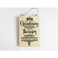 Gartenarbeit Therapie Lustig Inspirierendes Garten Zitat Zeichen-Wand-Plakette Hauptdekor Humorvolle Gärtner Geschenkidee Familie Freunde von MaddisonGifts