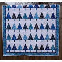 Winterbaum Gequilteter Überwurf Schneeflocken-Batik-Lap Quilt von MaddyCatQuilts