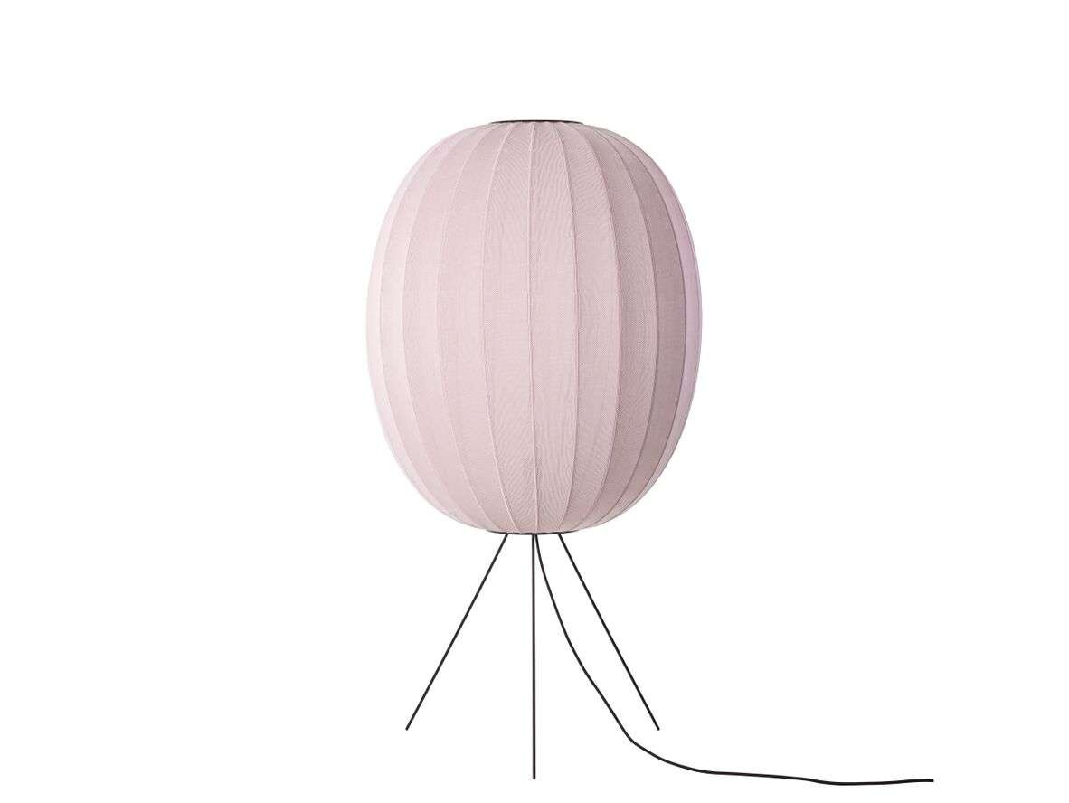Made By Hand - Knit-Wit 65 Hoch Oval Stehleuchte Medium Light Pink von Made By Hand