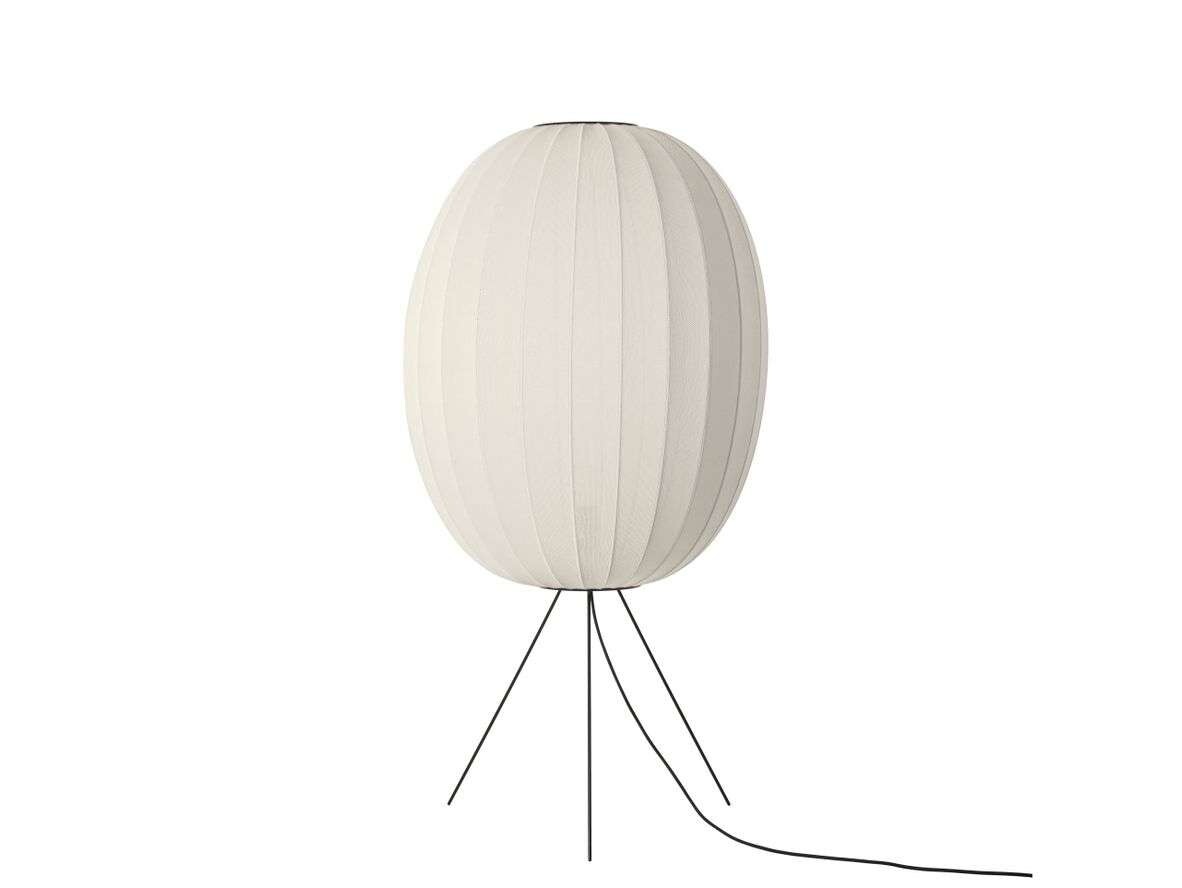 Made By Hand - Knit-Wit 65 Hoch Oval Stehleuchte Medium Pearl White von Made By Hand