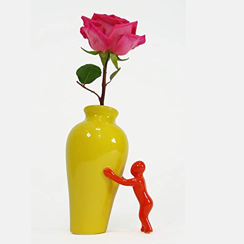 Made By Humans Hergestellt von Menschen Little Guy Vase gelb von Made By Humans
