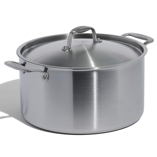 Made In Cookware – 11,36 l Suppentopf aus Edelstahl mit Deckel – 5-lagige Edelstahlbeschichtung – Professionelles Kochgeschirr – Hergestellt in Italien – Induktionskompatibel von Made In