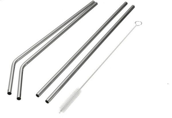 Made Sustained Trinkhalme Edelstahl mit Reinigungsbürste von Made Sustained