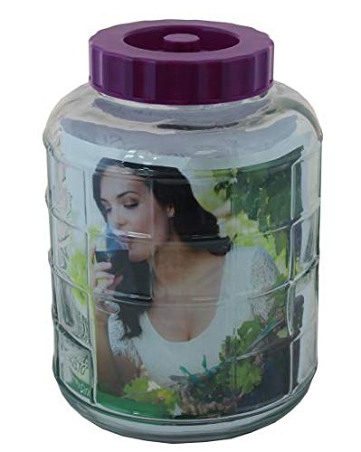 MADE IN ITALY Universelles Glas Weinballon mit Gärsystem Glasballon Einmachtopf 5 L von MADE IN ITALY