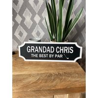 The Best By Par Personalisierte Vintage Style Straßenschild | Geschenk Für Ihn Golf Mann Höhle Schuppen Sport von Made2PerfectionShop
