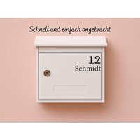 Briefkasten Aufkleber Namensschild Mit Familienname Und Hausnummer Als Text Familienaufkleber Beschriftung Für Postkasten von Made2Wish