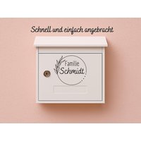 Briefkasten Namensschild Vinylaufkleber | Anpassbar Familienname Enthalten Unterschiedliche Farben Kreis Mit Einer Blume Briefkasten Namensschild Vinylaufkleber | Anpassbar Familienname Enthalten Unterschiedliche Farben Kreis Mit Einer Blume von Made2Wish