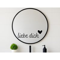Spiegelaufkleber Spruch "Liebe Dich", Aufkleber Für Positive Energie Und Motivation Oder Als Wandtatto Im Badezimmer Spiegel Spiegelaufkleber Spruch "Liebe Dich", Aufkleber Für Positive Energie Und Motivation Oder Als Wandtatto Im Badezimmer Spiegel von Made2Wish