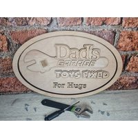 Dads Garage Schild, Schuppen, Werkstatt, Haus, Mannhöhle - Tolles Vatertagsgeschenk Geburtstag Weihnachten. Spaß Neuheit Geschenk von MadeAndMemories