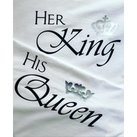 His Queen Her King Set Kissenbezüge Mit Gold - Oder Silberkronen Valentinstag Hochzeitsgeschenk His Queen Her King Set Kissenbezüge Mit Gold - Oder Silberkronen Valentinstag Hochzeitsgeschenk von MadeByMiniMoo