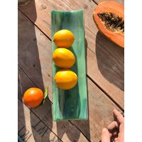 Marmorierte Glas Catchall Display Servierplatte Smaragd Glitzer von MadeByRheal