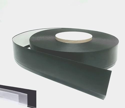 Flexible Leiste PVC selbstklebend Profi-Trockenkleber von MadeInNature Höhe 50mm, 70mm oder 100mm Länge wählbar (H70mm x Länge 5ml, Anthrazit) von MadeInNature